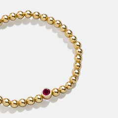 18K Gold Birthstone Pisa Bracelet - Ruby