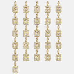 Block Pavé Initial Cluster Charm - D