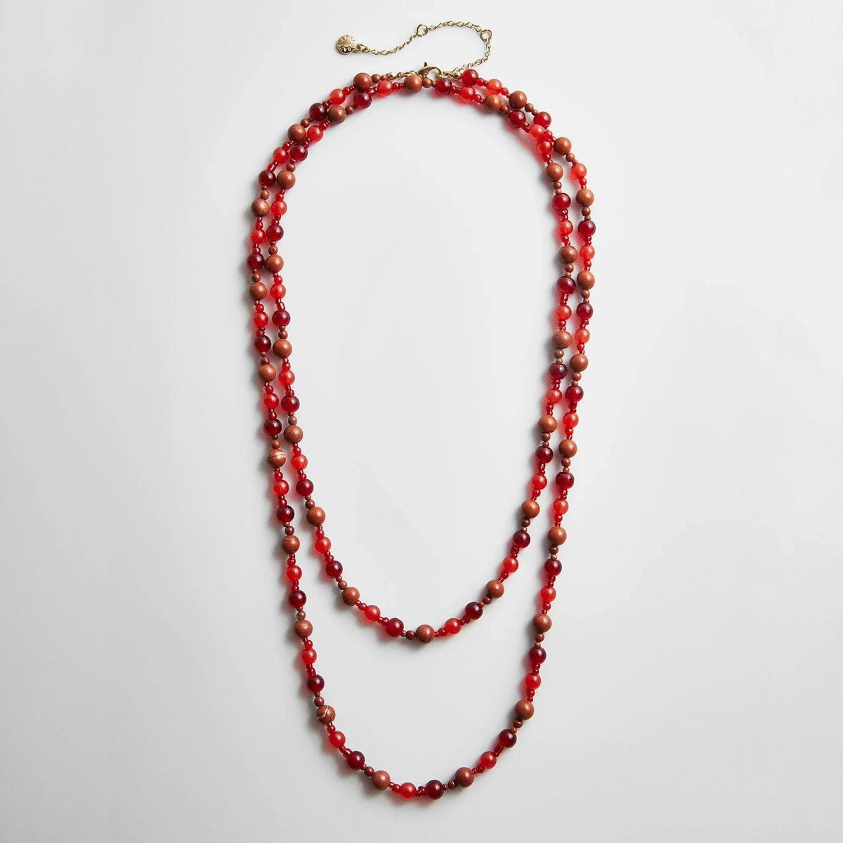 Charlotte Beaded Necklace - Red Jasper