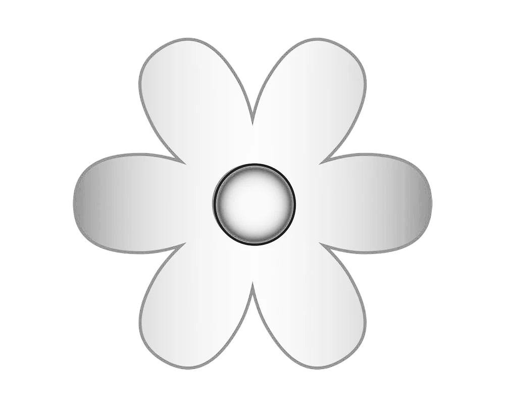 Flower Icon - Silver