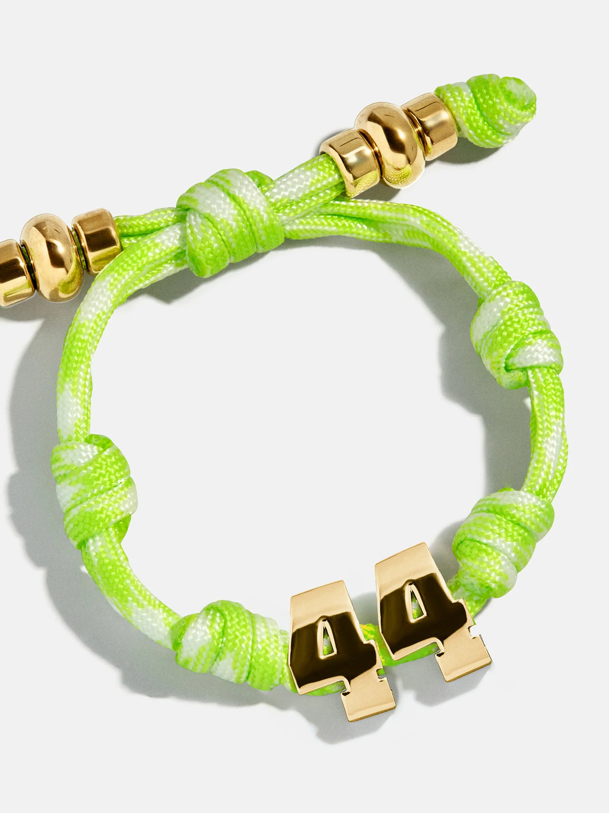 Knotty Varsity Number Custom Bracelet - Lime Green Double Digit