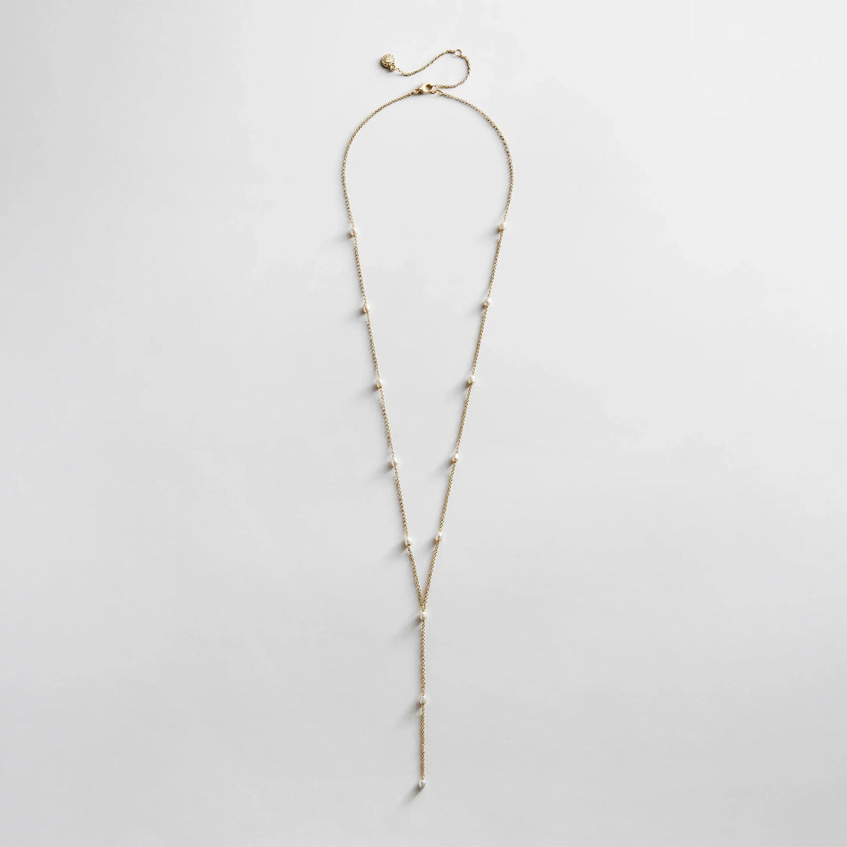 Juliet Pearl Lariat Necklace - Gold/Pearl