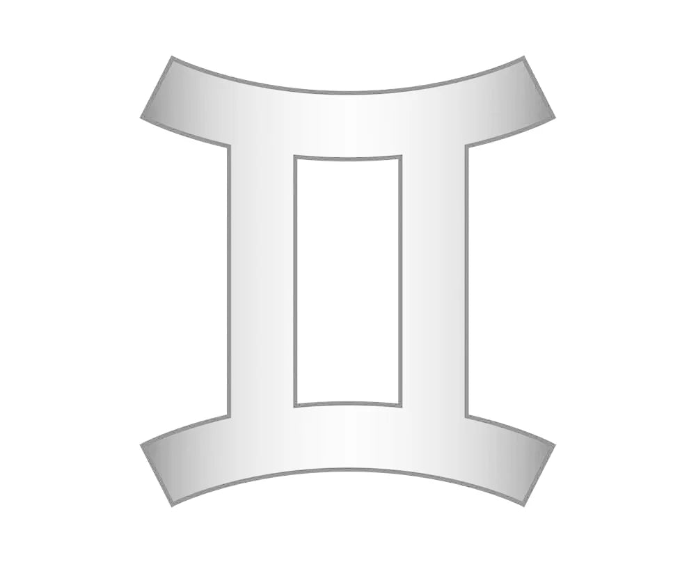 Gemini Zodiac Icon - Silver
