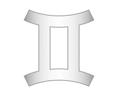 Gemini Zodiac Icon - Silver