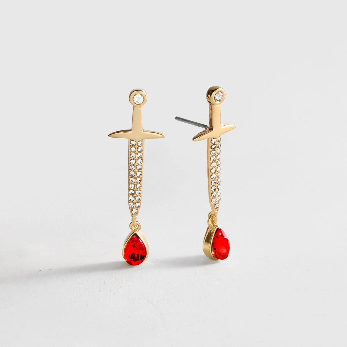 Cutting Edge Gold Dagger Earrings