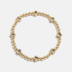 Gold/Pavé Repeating Initial Pisa Bracelet - C