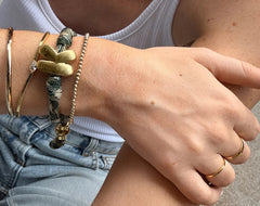 Knotty Initial Custom Bracelet - Camo Double Letters